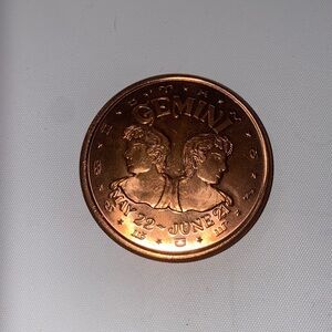 Copper Collectible Coin - Zodiac - Gemini